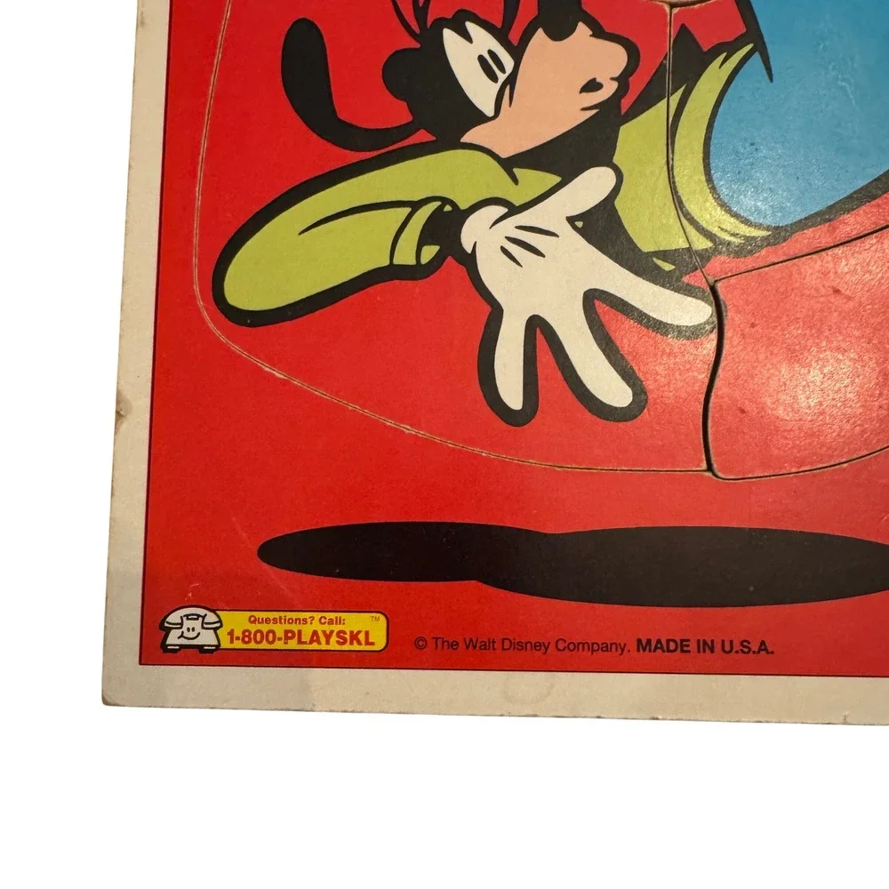 Playskool Mickey‎ Stuff Kids Goofy Takes A Fall 7 Piece Puzzle Ages 2-5 Made USA